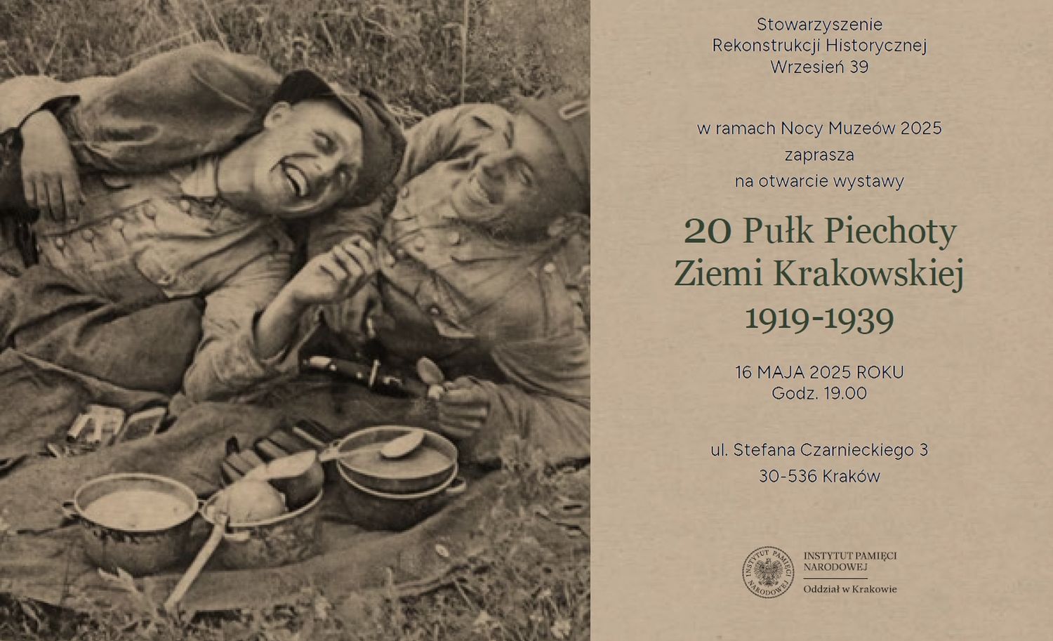 Baner: Noc Muzeów w siedzibie oddziału IPN