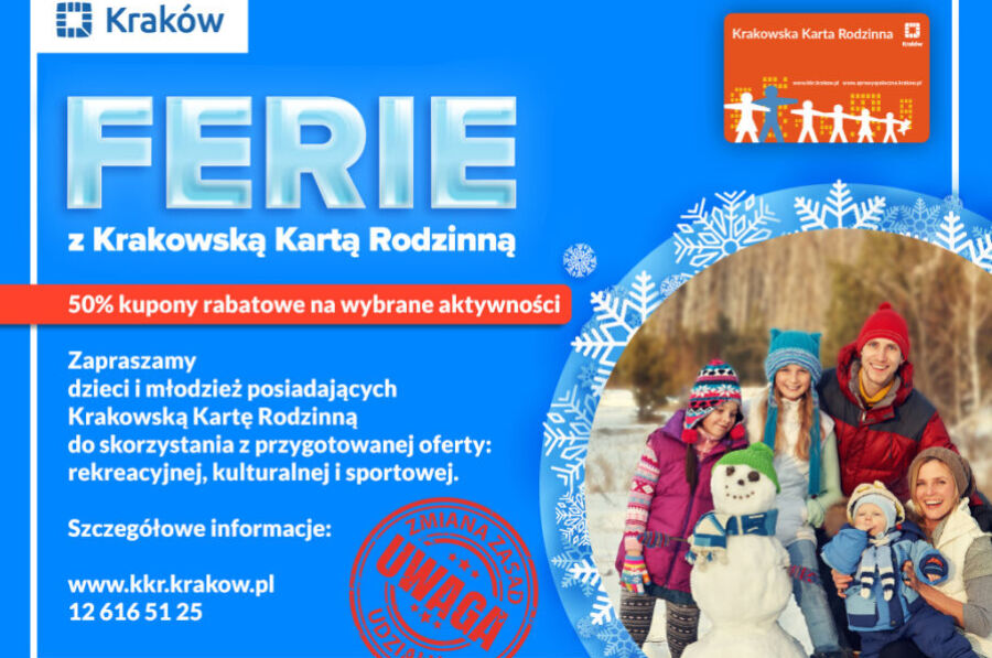 Baner: Ferie z Krakowska Kartą Rodzinną 2026