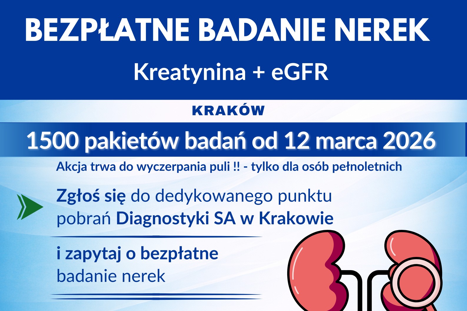 Bezpłatne badania profilaktyczne nerek w Krakowie
