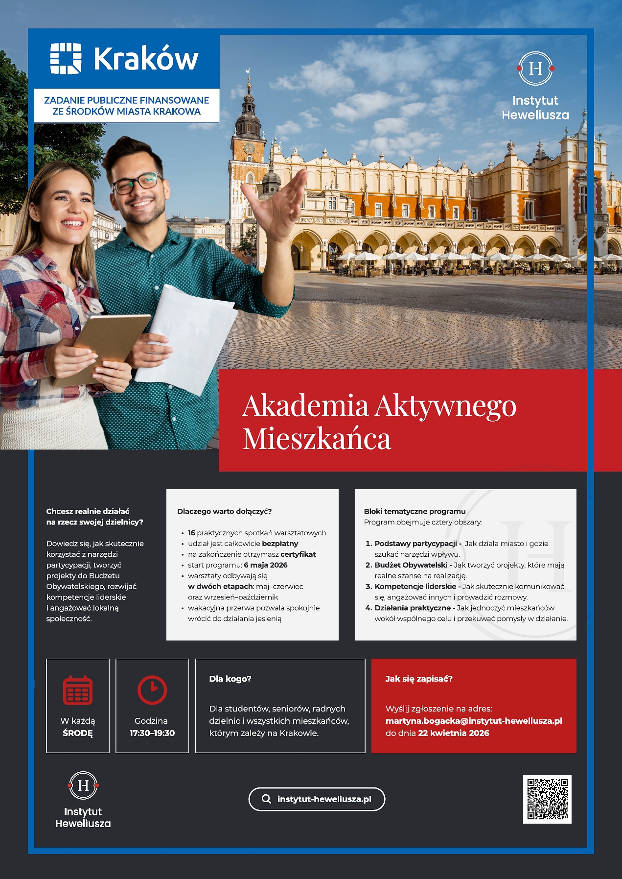 Plakat: Akademia Aktywnego Mieszkańca