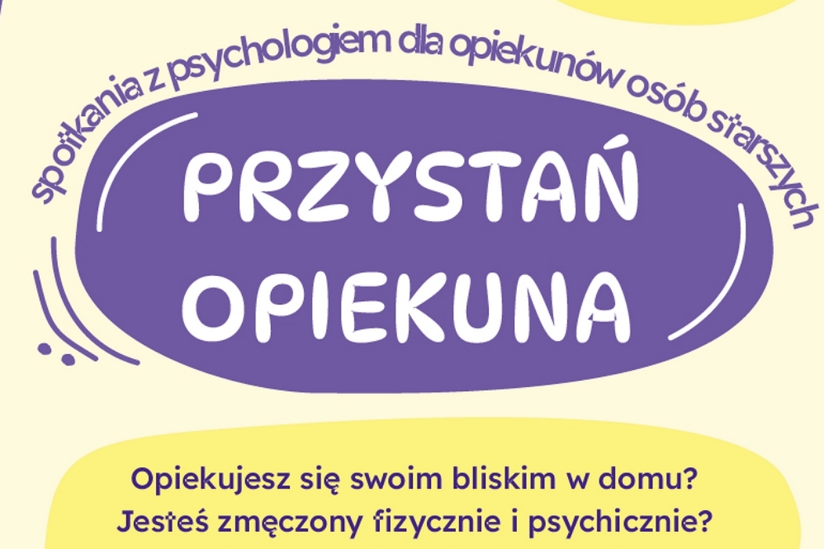 wycinek plakatu: Przystań opiekuna