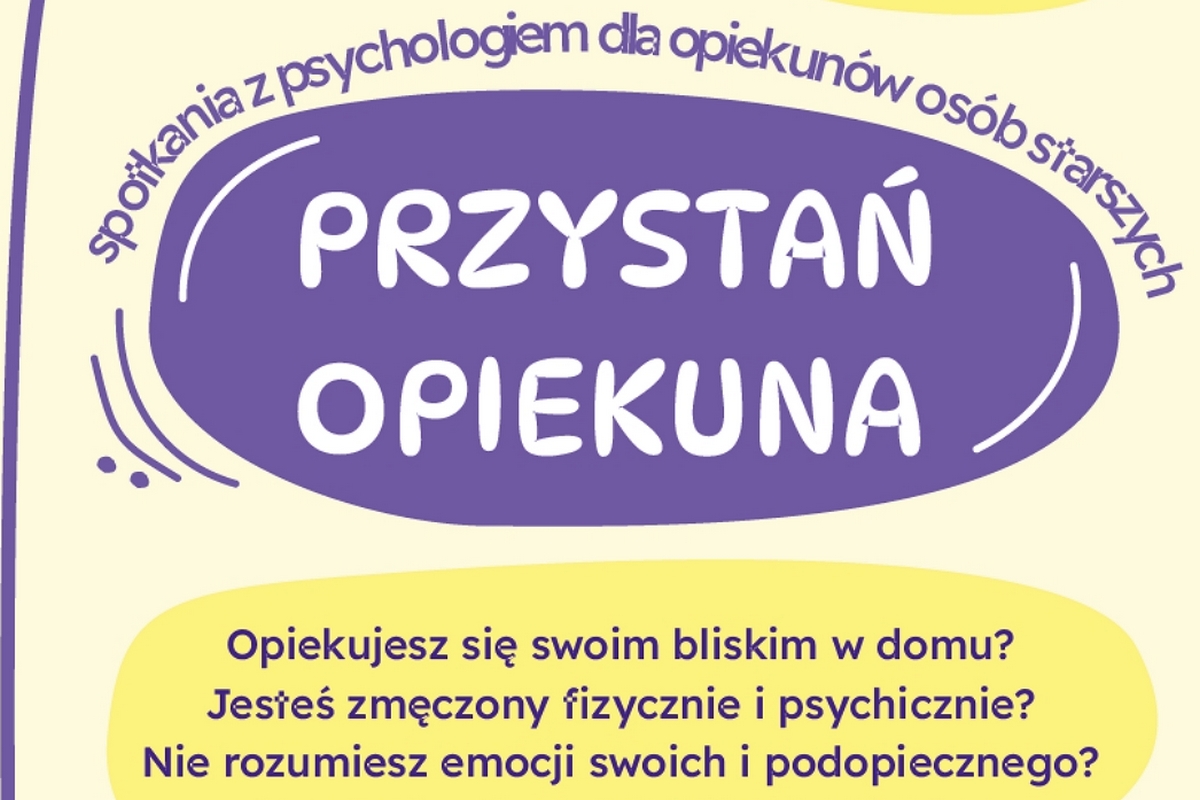 wycinek plakatu: Przystań opiekuna