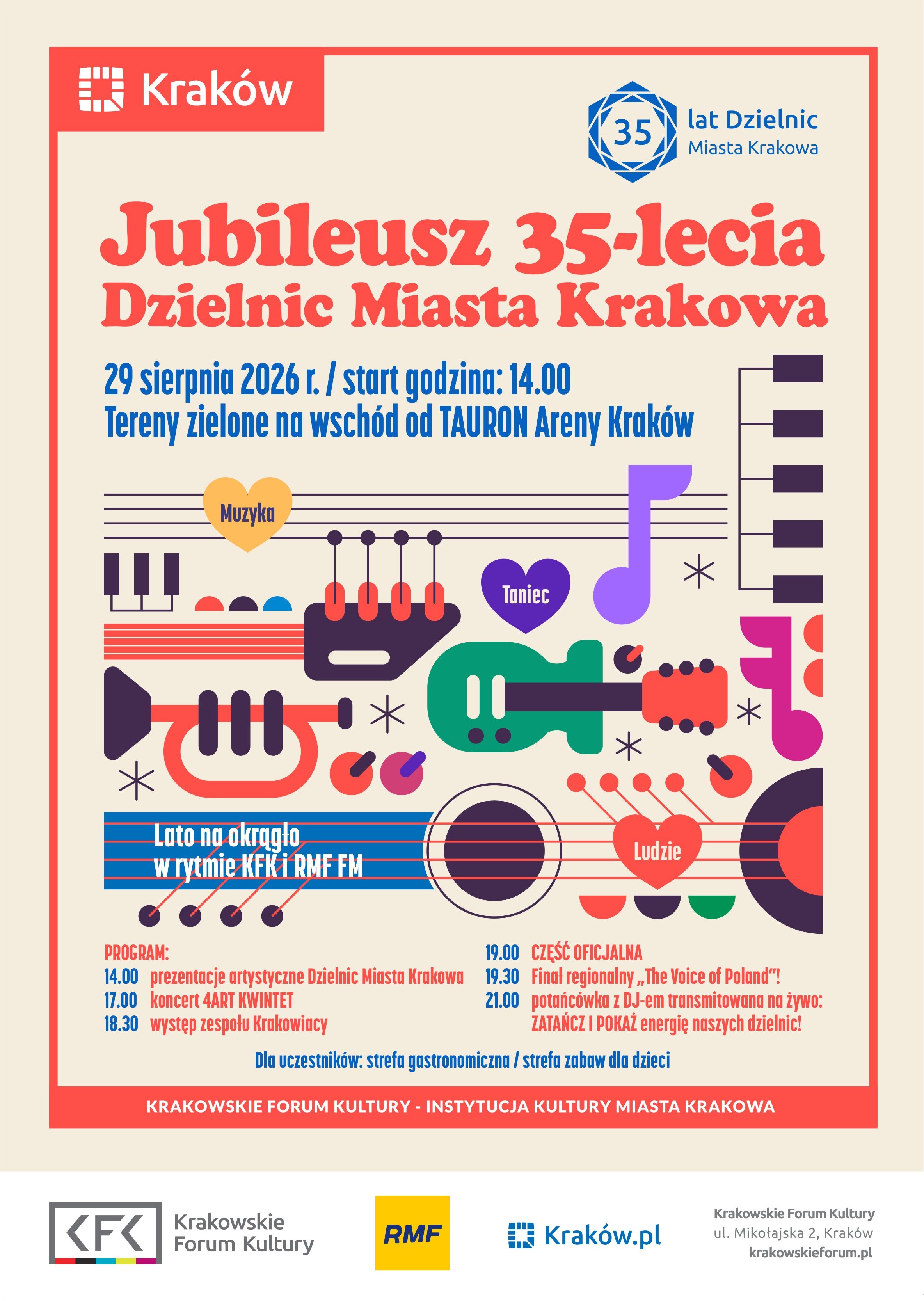 plakat: Jubileusz 35- lecia Dzielnic