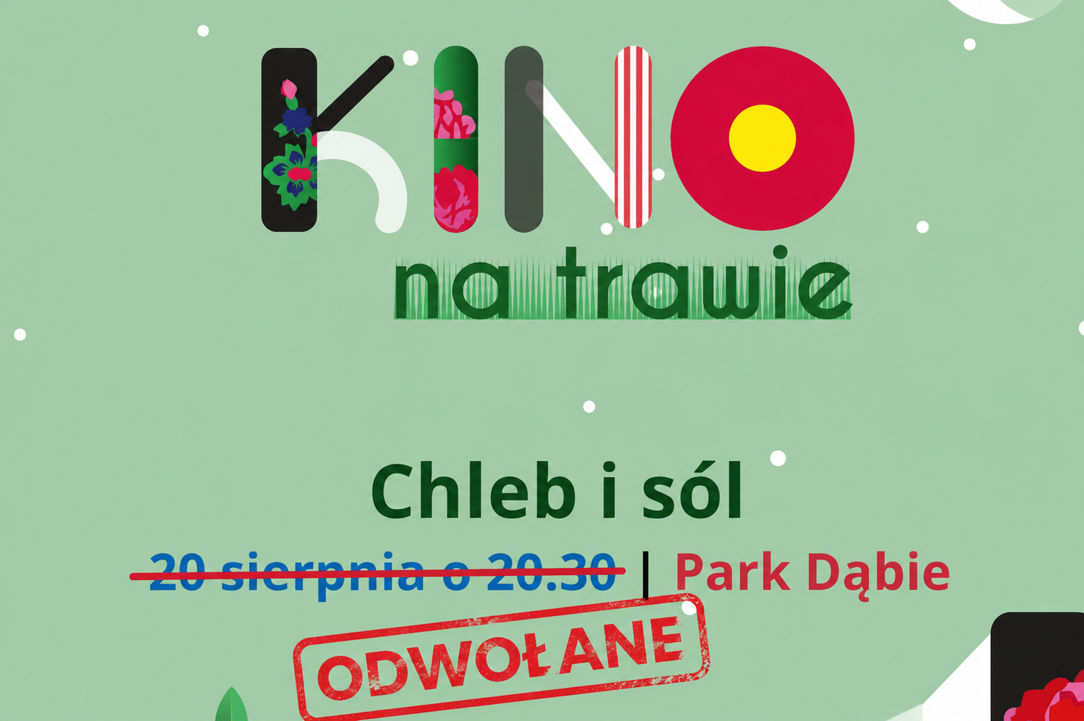 wycinek plakatu: Kino na trawie